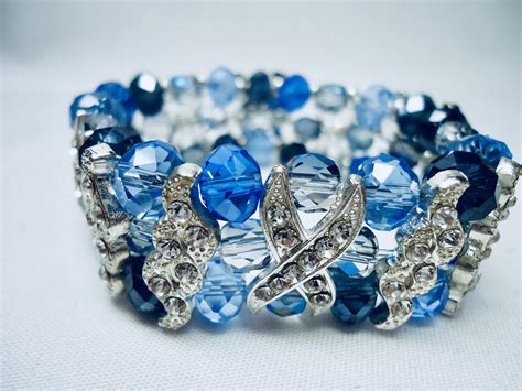 blue crystal bracelets